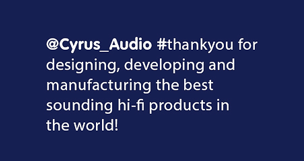 Cyrus SoundKey Kickstarter - Thank you tweet - By Peek Creative Limited