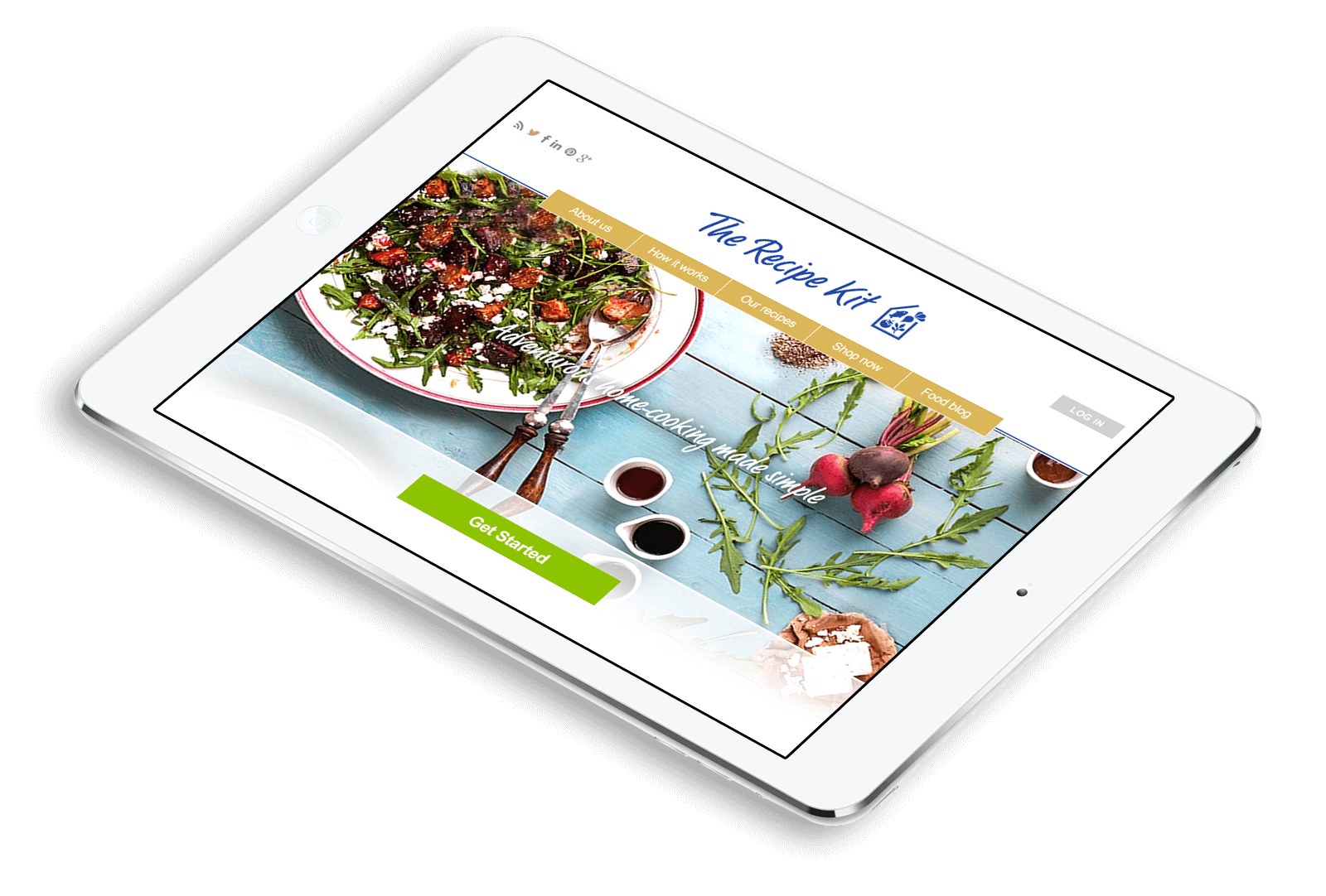 The Recipe Kit Website Design by Peek Creative Limited