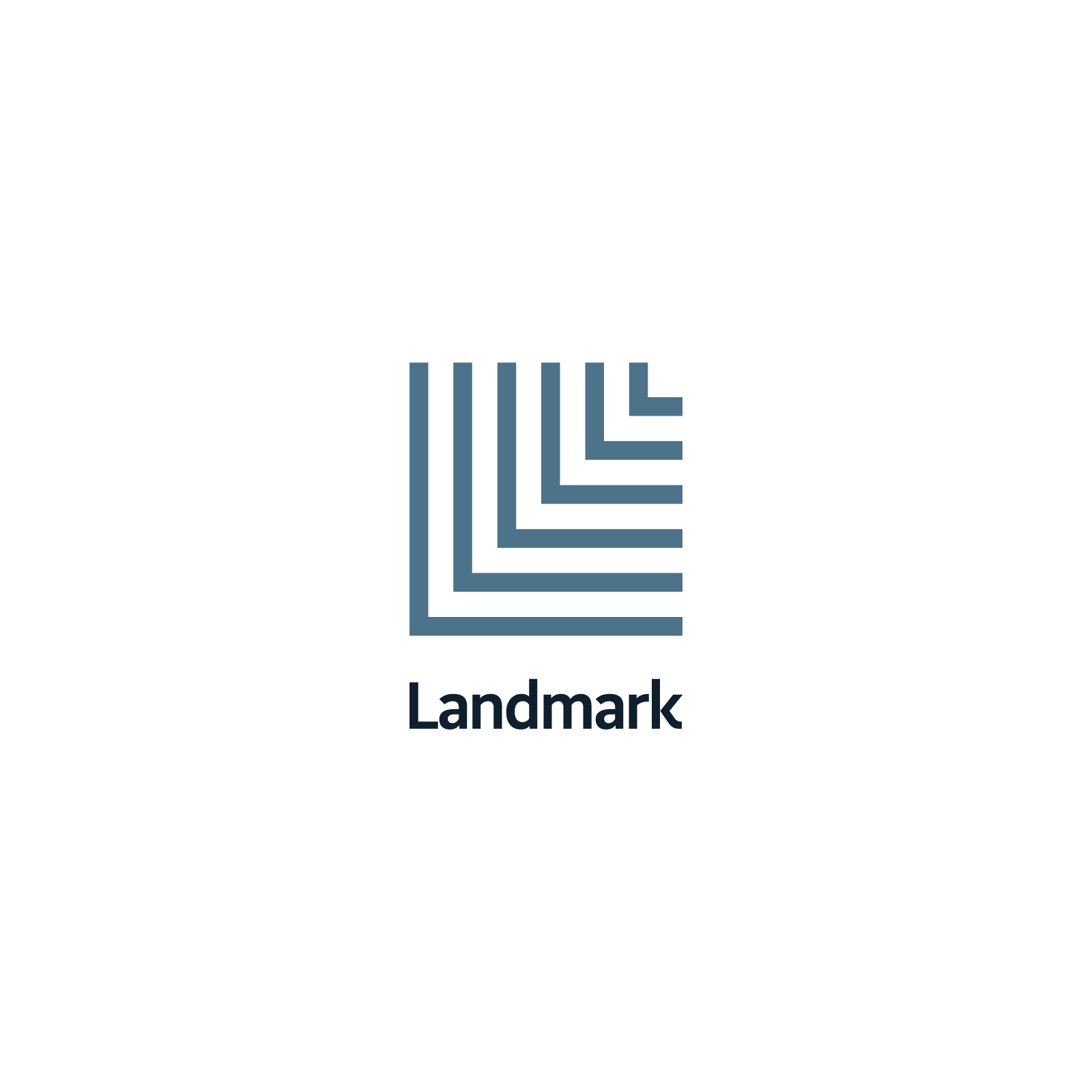 Landmark - Branding - Logotype - Peek Creative Ltd Colour way 1 - Square - Portfolio