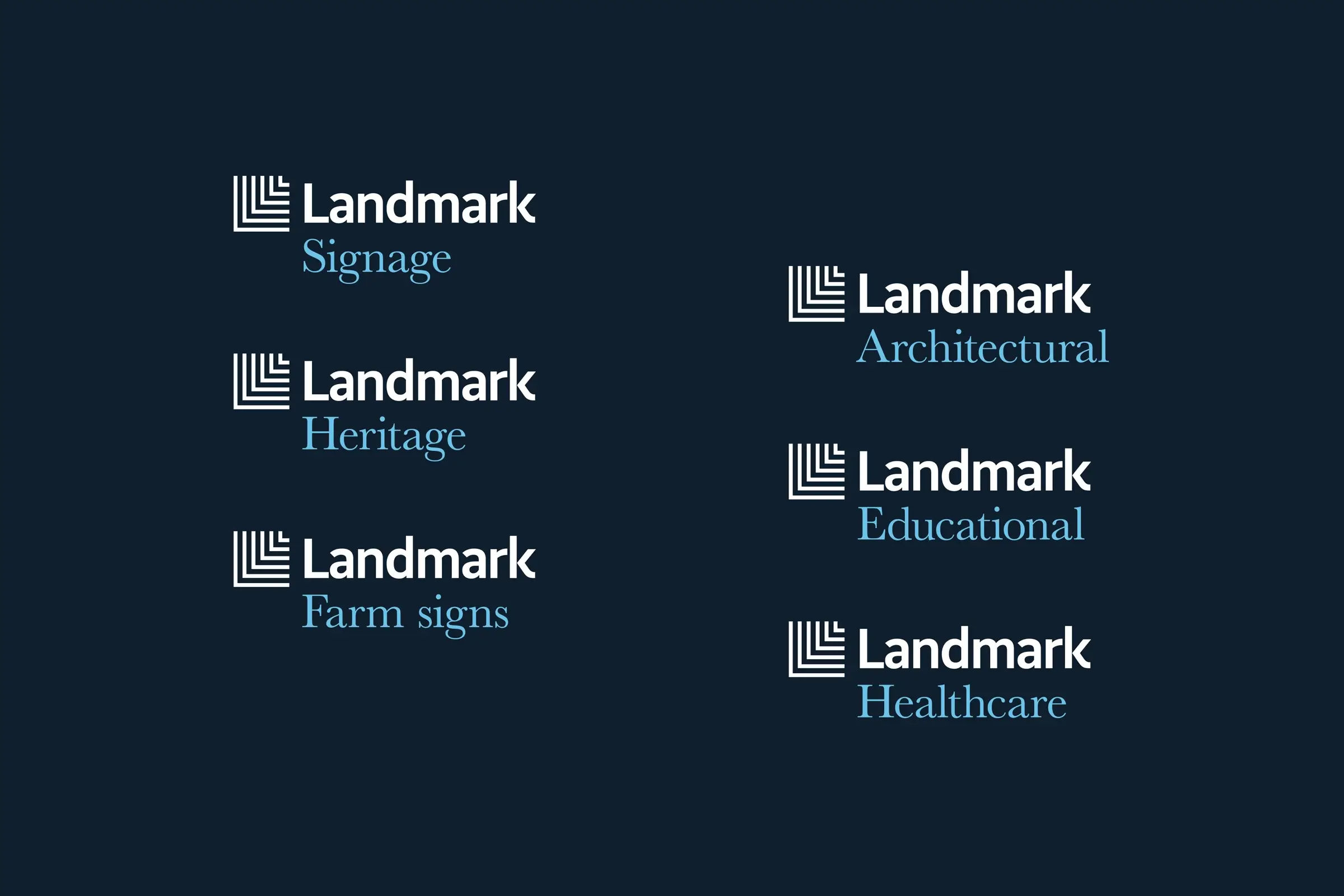 Landmark - Sub brands for each service by Peek Creative Limited