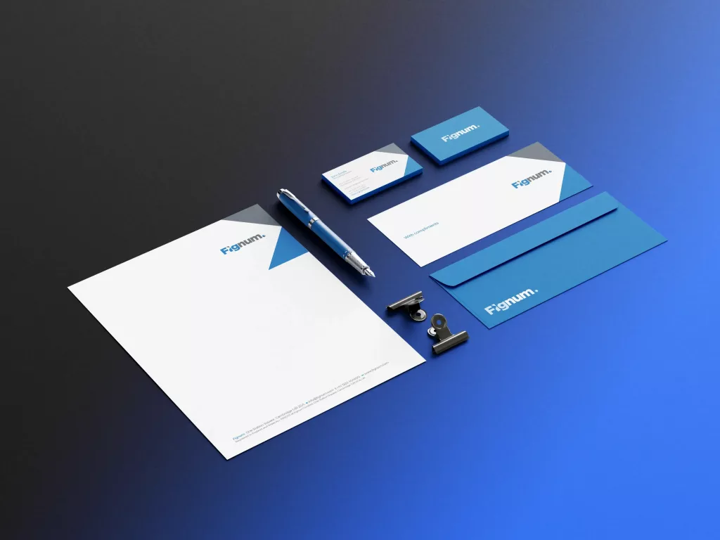 Fignum - Stationery design and print work - By Peek Creative Limited